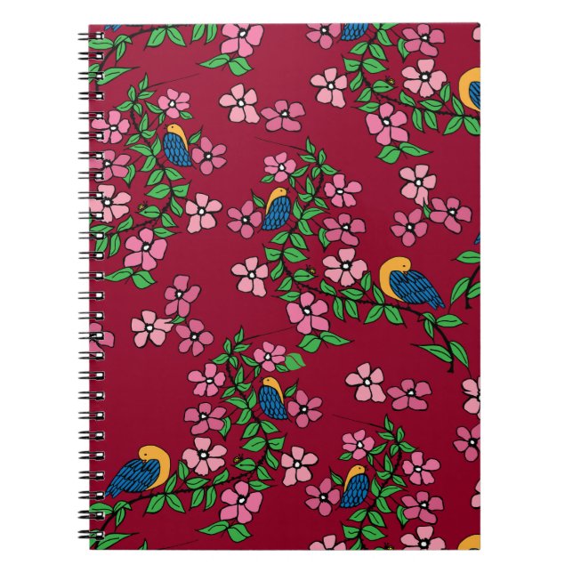 Floral Vine Spiral Photo Notebook (Front)