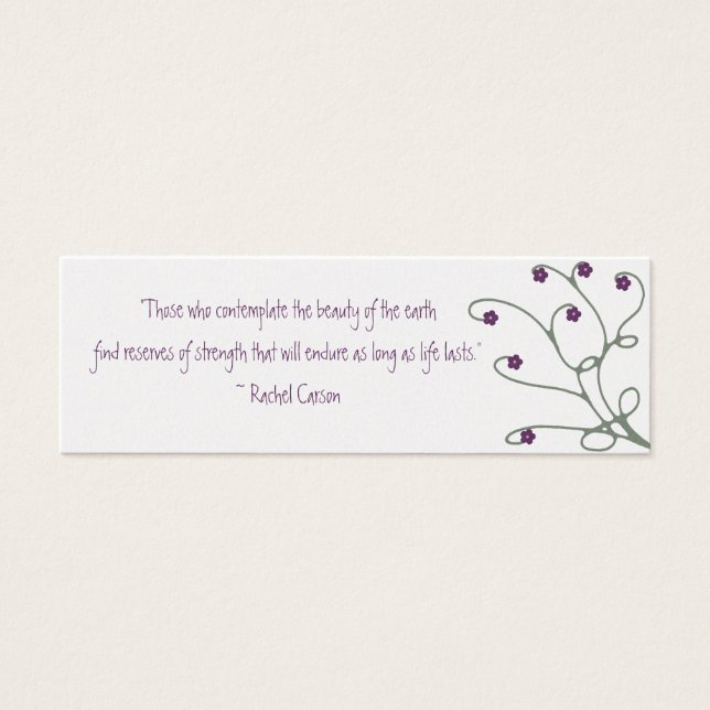 Floral Vine Swirls - Bookmark (Front)