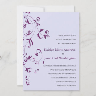 Floral Vine Wedding Invitations