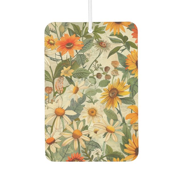 Floral Vintage Air Freshener (Front)