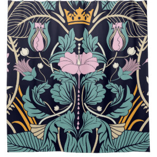 Floral vintage, art nouveau, seamless wallpaper.