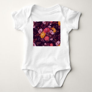 Floral Vintage: Autumn Garden Splendour Baby Bodysuit