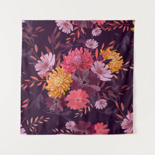 Floral Vintage: Autumn Garden Splendour Tapestry
