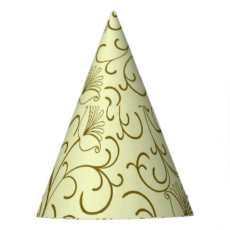 Floral Vintage: Beautiful Backdrop Illustration Party Hat