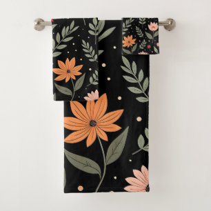 Floral Vintage Beautiful Modern Collection Bath Towel Set