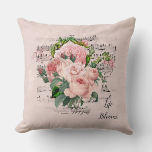 Floral Vintage Belle vie Coussin fleurit