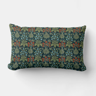 Floral Vintage Carnation Bluebell John Henry Dearl Lumbar Pillow