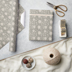 Floral Vintage Christmas wrapping  Wrapping Paper