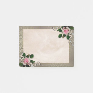 Floral vintage decoration post-it notes