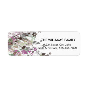 Floral Vintage Decorative Swirl Return Labels