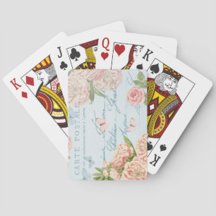 Floral vintage elegant playing cards w/ flowers