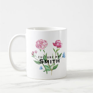 Floral Vintage Future Mrs Customizable Coffee Mug