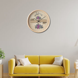 Floral Vintage Gift For Her Clock