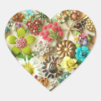 Floral Vintage Jewels Sticker