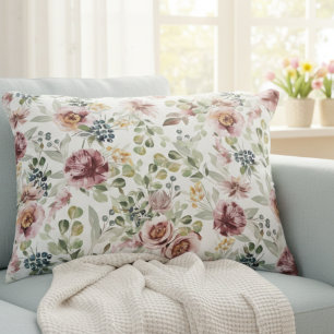 Floral vintage lovely romantic pillow