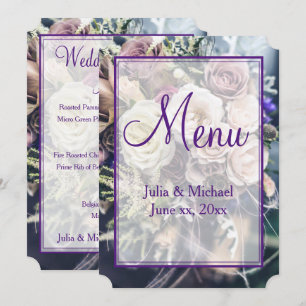 Floral vintage - Menu Mariage
