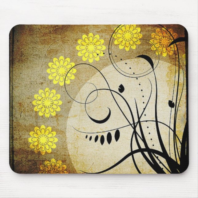 floral vintage mouse pad (Front)