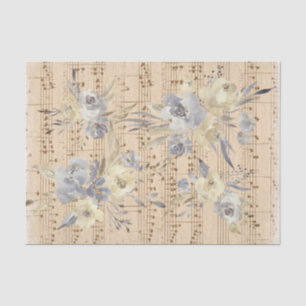 floral vintage music sheet