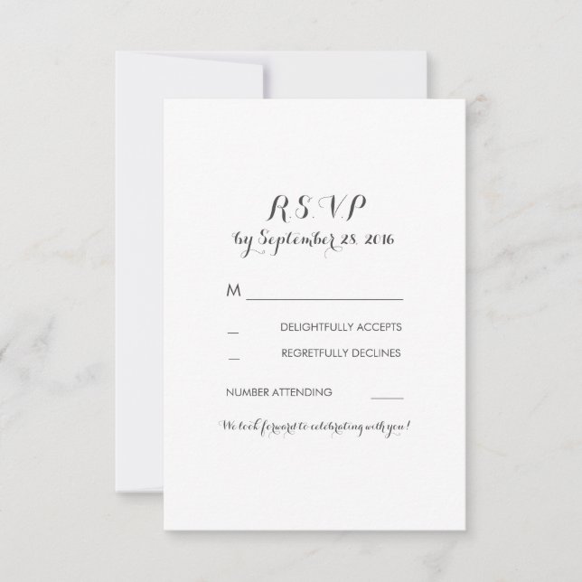 floral vintage navy wedding rsvp (Front)
