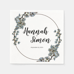 Floral Vintage Pale Lavender Wedding Napkin