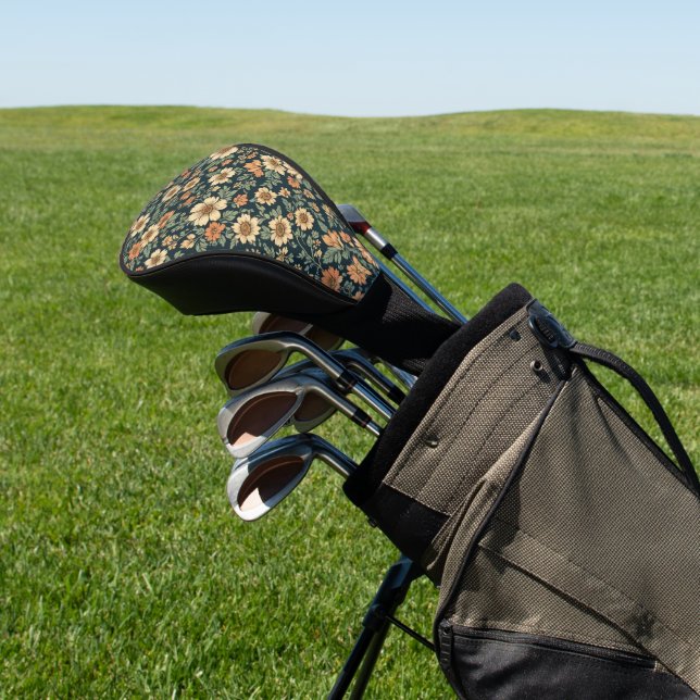 Floral vintage pattern  golf head cover (In Situ)