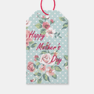 Floral Vintage Print - Happy Mother's Day Gift Tags