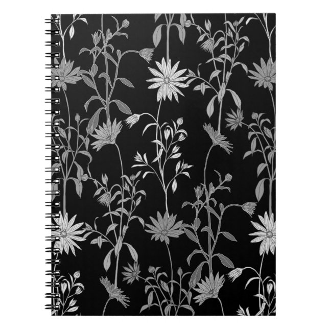 Floral vintage: seamless invitation background. notebook (Front)