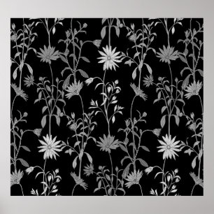 Floral vintage: seamless invitation background. poster