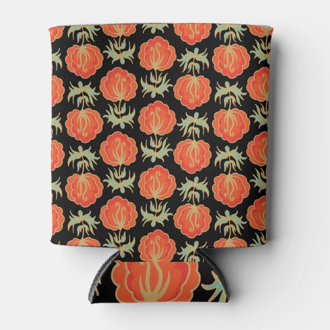 Floral Vintage Seamless Pattern Can Cooler (Front)