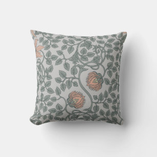 Floral vintage seamless pattern, retro wallpapers throw pillow