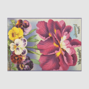 Floral Vintage Seed Packs Inspired Tissue Paper