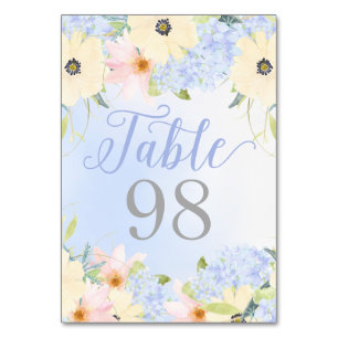 Floral Vintage Spring Custom Wedding Table Number