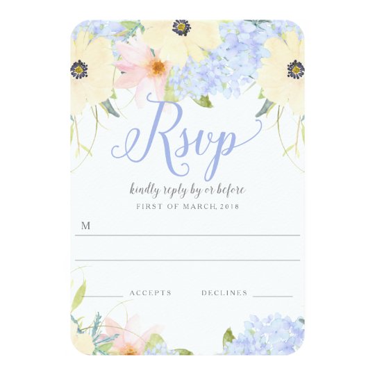 Floral Vintage Spring Wedding RSVP Card