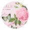 Floral vintage sticker w/ pink rose