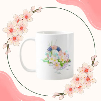 Floral Vintage Summer Sea Ocean Beach Tropical Coffee Mug