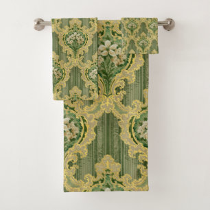 Floral Vintage vert et or
