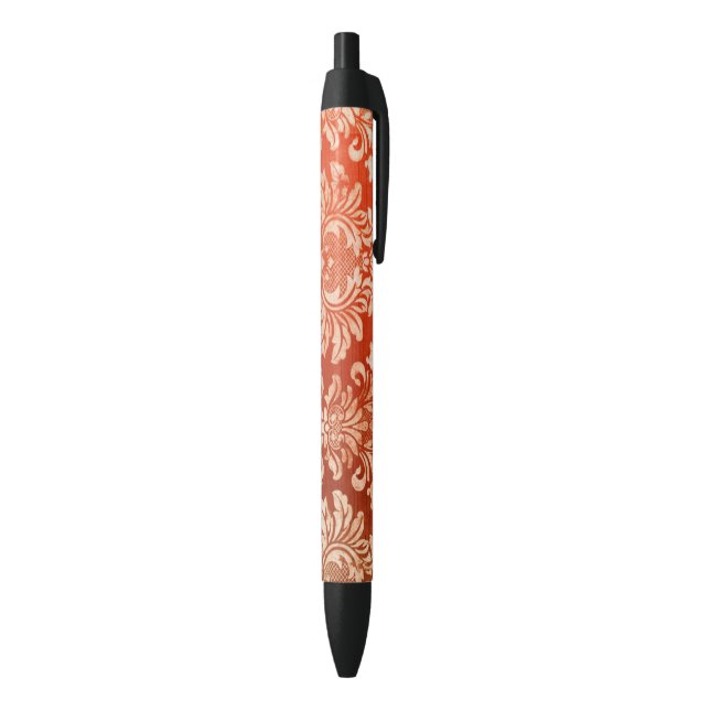 Floral vintage wallpaper background black ink pen (Bottom (Vertical))