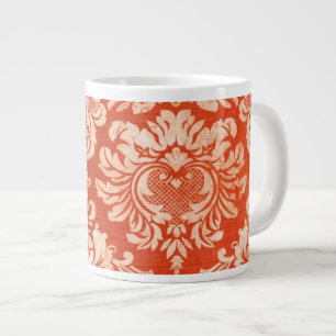 Floral vintage wallpaper background large coffee mug