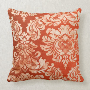 Floral vintage wallpaper background throw pillow
