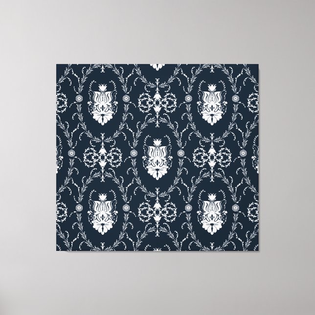 Floral Vintage Wallpaper Seamless Background Canvas Print (Front)