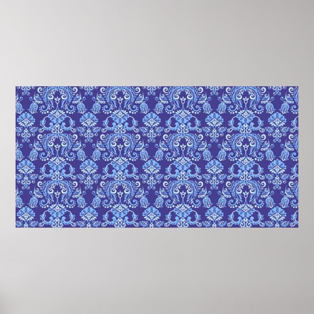Floral vintage wallpaper seamless vintage pattern poster (Front)