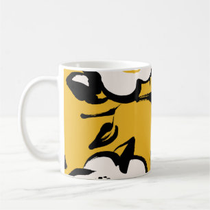 Floral Vintage yellow pattern with sketchy hand dr Coffee Mug