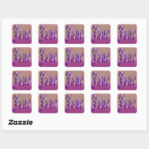 Floral Violet Jane Nom, Stickers