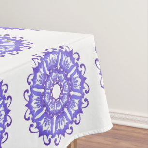 Floral violet mandala. tablecloth