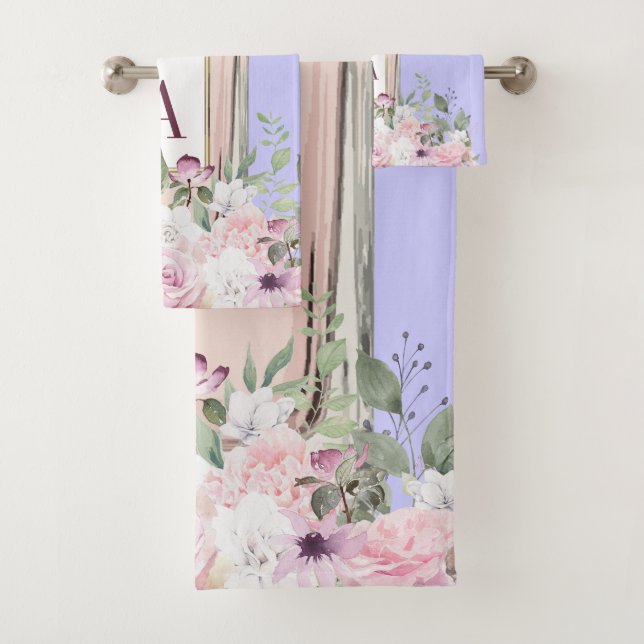 Floral Violet rose Bouteille de parfum assez (En situation)