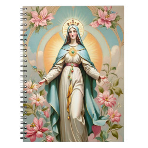 Floral Virgin Mary Notebook