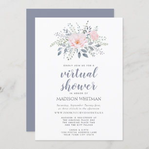 Floral Virtual Shower Invitation