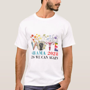 Floral Vote Obama 2028 Lets Fix This President 202 T-Shirt