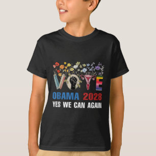 Floral Vote Obama 2028 Lets Fix This President 202 T-Shirt