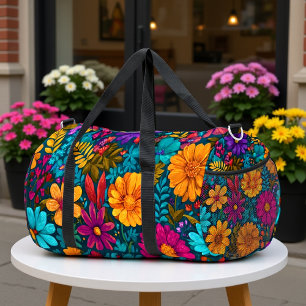 Floral Voyage Pattern Duffle Bag